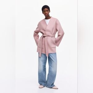 Elegant Pink Women's Coat
